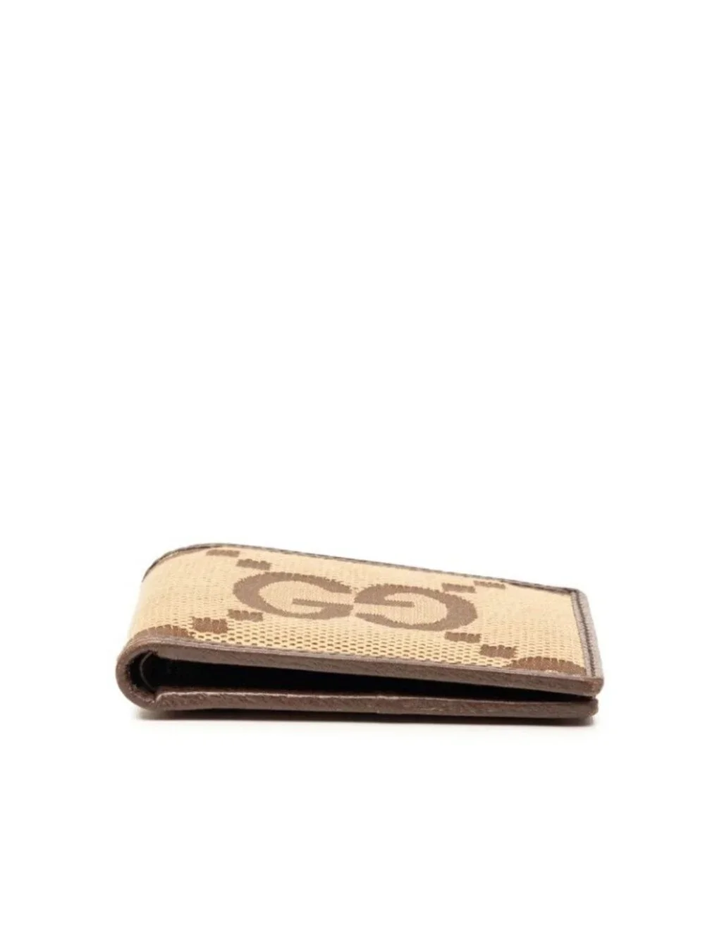 Gucci Jumbo GG Bifold Wallet Brown Canvas Leather - Picture 3 of 6